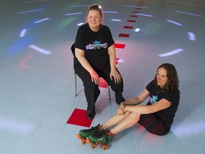 Bonnie Burnside (L) and Tracey Gravel (R) were longtime employees of the Stardust Roller rink in Surrey.