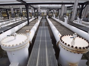 FILE PHOTO Pipes are seen at the Kinder Morgan Trans Mountain facility in Edmonton, Alta., Thursday, April 6, 2017.