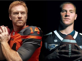 Travis Lulay, left, and brother Tyler Lulay. -- B.C. Lions/Bozeman Daily Chronicle