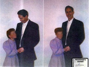 Warren Jeffs with on of the child brides he was convicted of raping in Texas. Photo was submitted at his trial.