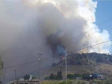 A fire located near Ashcroft and Cache Creek, B.C. grew from about 700 hectares to just under 4,000 hectares in a span of about five hours on Friday, July 7, 2017. Some 1,000 Cache Creek residents have since been evacuated from their homes as of Saturday morning, July 8, 2017, with more than two dozen trailer homes destroyed already.