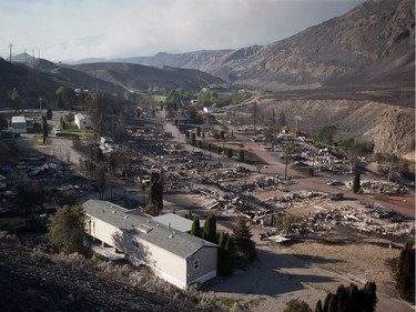 Fire

The remains of mobile homes destroyed by wildfire are seen in Boston Flats as a fire burns on a mountain east of Cache Creek, B.C., on Sunday July 9, 2017. B.C. government officials now estimate that 7,000 people have been evacuated from their homes due to wildfires burning in the province. THE CANADIAN PRESS/Darryl Dyck ORG XMIT: VCRD231
DARRYL DYCK,