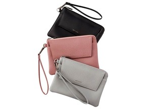 Three zipped pouches from the Indigo x Mat & Nat collection.