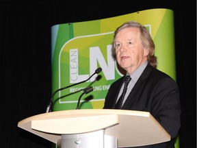LNG Buy B.C. Advocate Gordon Wilson speaks during the two-day Regional LNG Energy Seminar at the Victoria Conference Centre in April 2015.