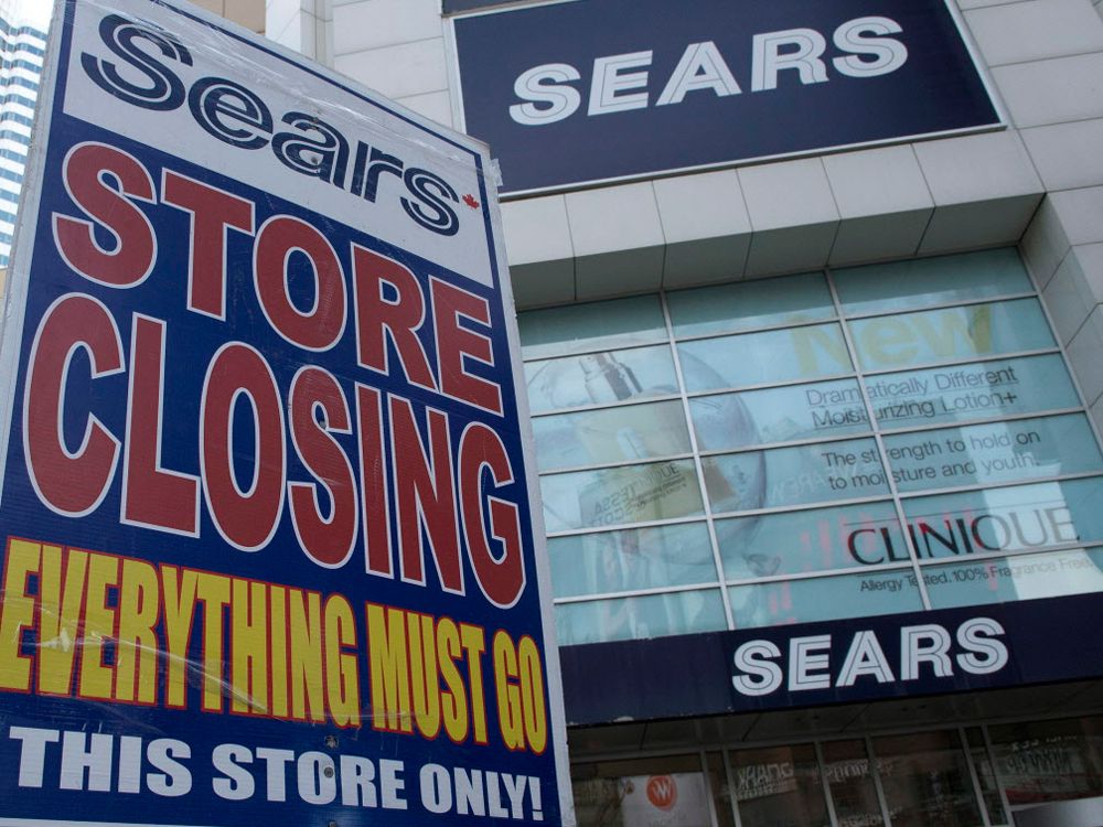 Sears to close three additional B.C. stores, cut 1,200 jobs nationwide