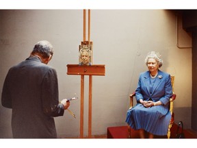The Queen Sits for Lucian Freud, C-type print, by David Dawson. It's part of Portrait of the Artist: An Exhibition from the Royal Collection, Oct. 28-Feb. 4, 2018, at the Vancouver Art Gallery.