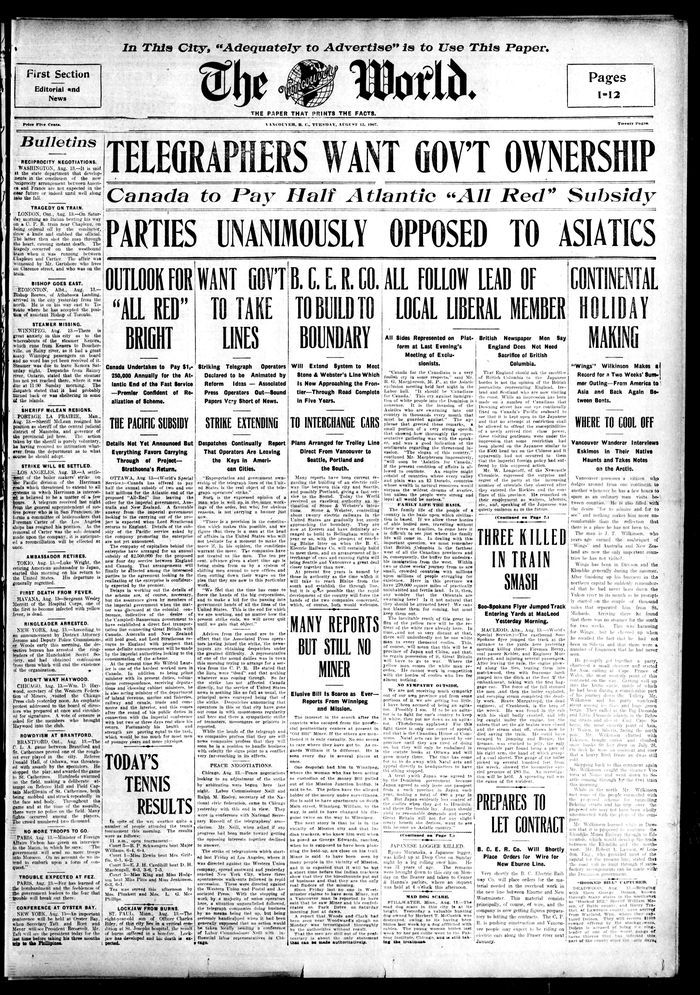 1907 The Asiatic Exclusion League is formed | Vancouver Sun 1907 The Asiatic Exclusion League is formed | Vancouver Sun