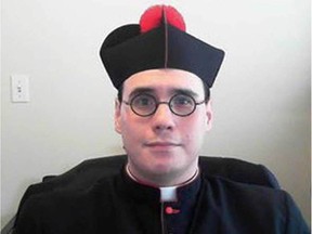 Justin Georges Stephen Coulombe, formerly of Langley, is facing charges in Edmonton for allegedly posing as a Catholic clergyman and engaging in sexually suggestive online conversations with two teenage boys. Police say his relationship with one of the teens became physical, and that there may be other victims.