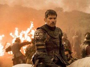 FILE - This file image released by HBO shows Nikolaj Coster-Waldau as Jaime Lannister in an episode of "Game of Thrones," which aired Sunday, Aug. 6, 2017.