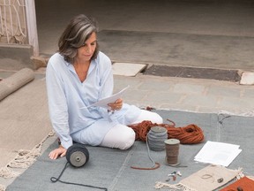 Spanish rug designer manufacturer Nani Marquina on one of her new Mia rugs, part of an online customizable collection Photo: nanimarquina for The Home Front: The future of rug design by Rebecca Keillor [PNG Merlin Archive]
PNG