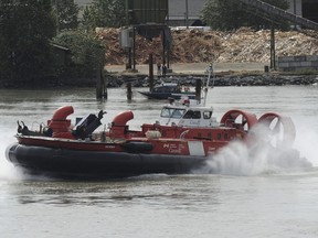 The Canadian Coast Guard hovercraft, based in Richmond.