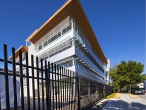 The empty defence building in the 1700-block of West 1st in Vancouver.