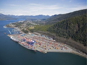 The Fairview Container Terminal at the Port of Prince Rupert.