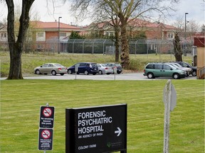 An exterior view of the Forensic Psychiatric Hospital in Coquitlam.