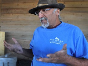 Jas Singh talks about having kids work on his God's Little Acre farm  in Surrey on September 11, 2014.