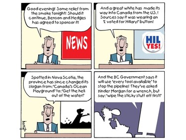 Graham Harrop's editorial cartoon for Saturday, Aug. 12.