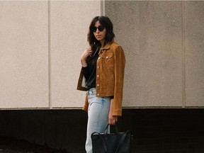 Randa Salloum wears her favourite fall fashion look. Credit: Reece Voyer