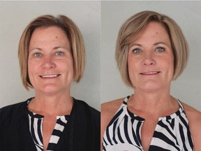 Diane Jamieson before, left, and after her makeover.