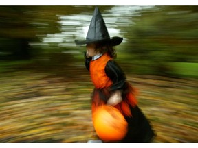 Environment Canada is forecasting a 60 per cent chance of rain for Metro Vancouver on Halloween night.