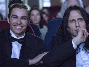 Dave Franco (left) and James Franco are shown in a scene from ‚ÄúThe Disaster Artist.‚Äù THE CANADIAN PRESS/HO- TIFF MANDATORY CREDIT