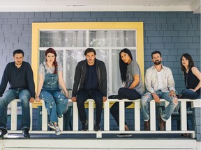 VANCOUVER, B.C. –
 Award-winning series The Drive Season 2 is set to screen at the Rio Theatre on Oct. 15, 2017. Pictured are: (L to R) actors Nick Hunnings, Lindsay Drummond, Zach Martin, Jennifer Cheon, Graem Beddoes, and Kirsten Slenning.