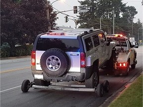 A vehicle is impounded in Richmond after its driver became the subject of numerous complaints over the course of a year across several Lower Mainland jurisdictions.