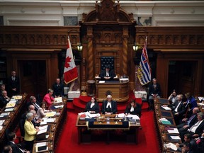 Accusations of hypocrisy flew back and forth in the B.C. legislature on Wednesday after the Liberal Opposition introduced a private member's bill banning corporate and union donations to political parties and candidates.