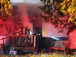 Homicide investigators are looking into a fatal house fire that took place in Surrey, B.C. in the early morning hours of Thursday, Sept. 7, 2017. A single storey house was fully involved with flames when crews arrived on scene. One person was found dead inside the home, and cause of the fire has not yet been determined.