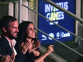 Meghan Markle takes in the opening ceremonies of the Invictus Games in Toronto on Saturday, September 23, 2017. THE CANADIAN PRESS/Frank Gunn ORG XMIT: JFJ555
Frank Gunn,