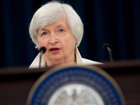 Federal Reserve Chair Janet Yellen speaks during a press conference after the Federal Open Market Committee meetings in Washington, DC, on Wednesday.