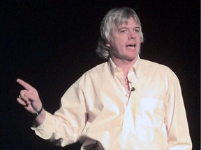 David Icke, author, lecturer and conspiracy theorist, speaks at the Vogue in March 2000 in this file photo.