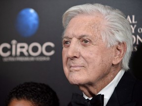 Monty Hall, pictured at the Daytime Emmy Awards in 2013,  has died at age 96.