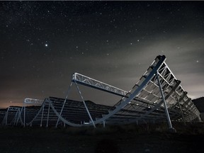 The CHIME radio telescope near Penticton will scan more of the universe than has ever been measured before.