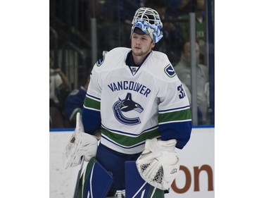 Vancouver Canucks goalie Thatcher Demko.