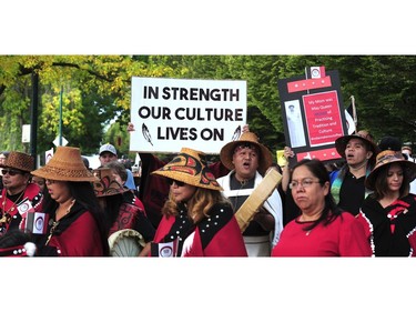 Tens of thousands of people take to the streets as The City of Vancouver, Reconciliation Canada, the Government of Canada and Vancouver Board of Parks and Recreation host the second annual Walk for Reconciliation in Vancouver, BC., September 24, 2017.