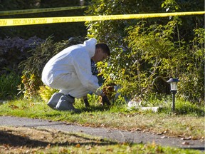Vancouver police investigate what they called the suspicious deaths of two people in the 1200-block West 64th Avenue Wednesday afternoon.