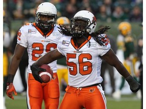Solomon Elimimian of the B.C. Lions was cheering news on Wednesday that the CFL has banned pads and contact from practices. The veteran all-star said 'the body can only take so much' and gave the new rule two thumbs up.