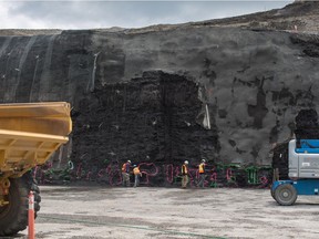 FILE PHOTO Rock slope stabilization at the stilling basin at B.C. Hydro's Site C dam project near for St. John.