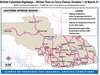 Routes in northern B.C. where winter tires are required between Oct. 1 and March 31.