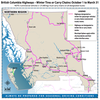 Routes in northern B.C. where winter tires are required between Oct. 1 and March 31.