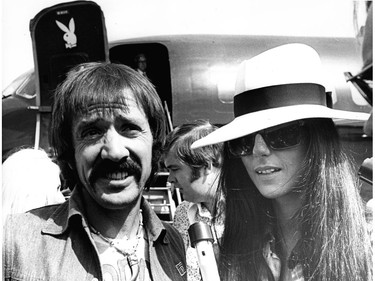Sonny and Cher arrive in Vancouver in 1973 on the Playboy jet for a show at the Pacific Coliseum. Dave Paterson/The Province