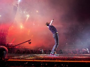 Coldplay's lead singer Chris Martin at the Roger's Centre in Toronto, Ont. on the group's 2017 A Head Full of Dreams Tour, coming to Vancouver this week.