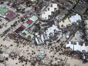 This Sept. 6, 2017 photo provided by the Dutch Defense Ministry shows storm damage in the aftermath of Hurricane Irma, in St. Maarten. Irma cut a path of devastation across the northern Caribbean, leaving thousands homeless after destroying buildings and uprooting trees. Significant damage was reported on the island that is split between French and Dutch control. (Gerben Van Es/Dutch Defense Ministry via AP) ORG XMIT: XMC401

AP PROVIDES ACCESS TO THIS PUBLICLY DISTRIBUTED HANDOUT PHOTO PROVIDED BY THE DUTCH DEFENSE MINISTRY; MANDATORY CREDIT.
GERBEN VAN ES, AP