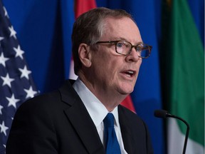 U.S. Trade Representative Robert Lighthizer at an Oct. 17, 2017 news conference during North American Free Trade Agreement negotiations.