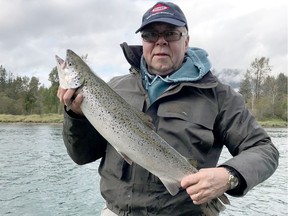 Don Temple says he caught this Atlantic salmon in the Harrison Rive Oct. 8.