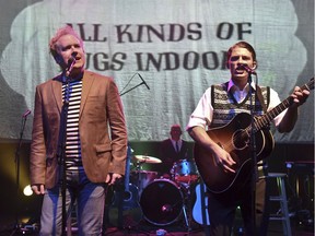 Ryan M. Hunt, left, and Taylor Bloom in The Simon & Garfunkel Story in November.