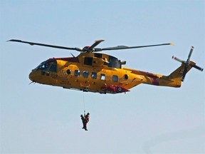 Cormorant helicopter was used to rescue two people from the crash site.