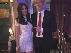 Much like the controversial politician himself, Connor McDavid's decision to dress as Donald Trump for a Haloween party has received a polarizing reaction on social media. This photo, posted Monday on an Instagram account belonging to McDavid's girlfriend, shows the Edmonton Oilers star dressed as a svelte version of U.S President Donald Trump, complete with an American flag lapel pin on his dark suit and a messy blond wig. THE CANADIAN PRESS/HO-Lauren Kyle, Instagram, *MANDATORY CREDIT*