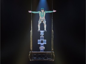 Artists perform during the Cirque du Soleil show Kurios— Cabinet of Curiosities at the Cirque du Soleil tents.