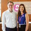 Health minister Adrian Dix with acting BCNU president Christine Sorensen.